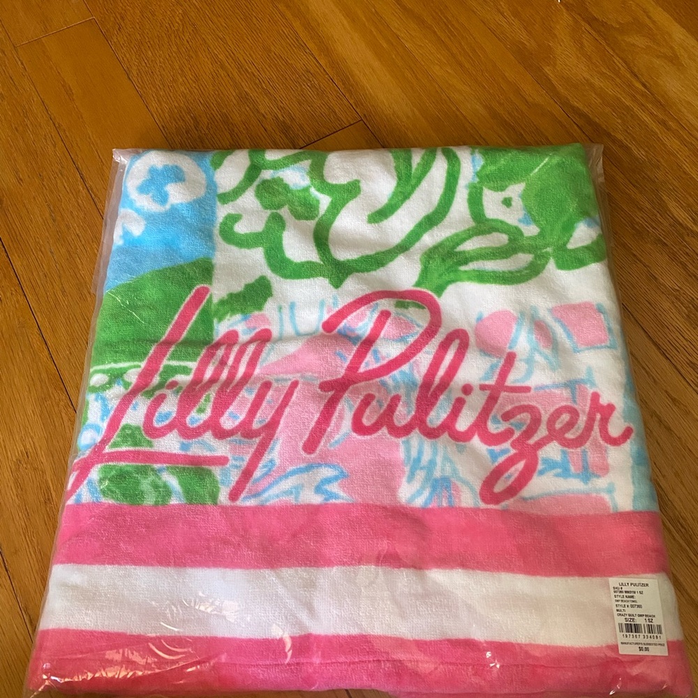 Lilly Pulitzer Pink, Green and Blue Signature Beach Towel